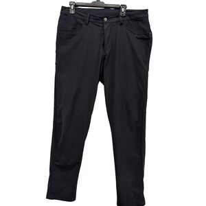 Lululemon Mens 34 Commission Pant Slim Warpstreme Black Chino Trousers LM5426S